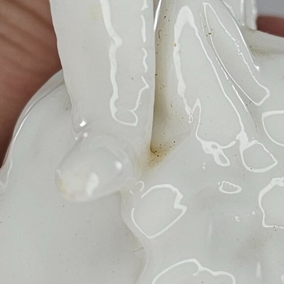 Vintage Ceramic Ram Figurine White Bighorn Sheep Goat Curved Horns *Chip* - Picture 9 of 9